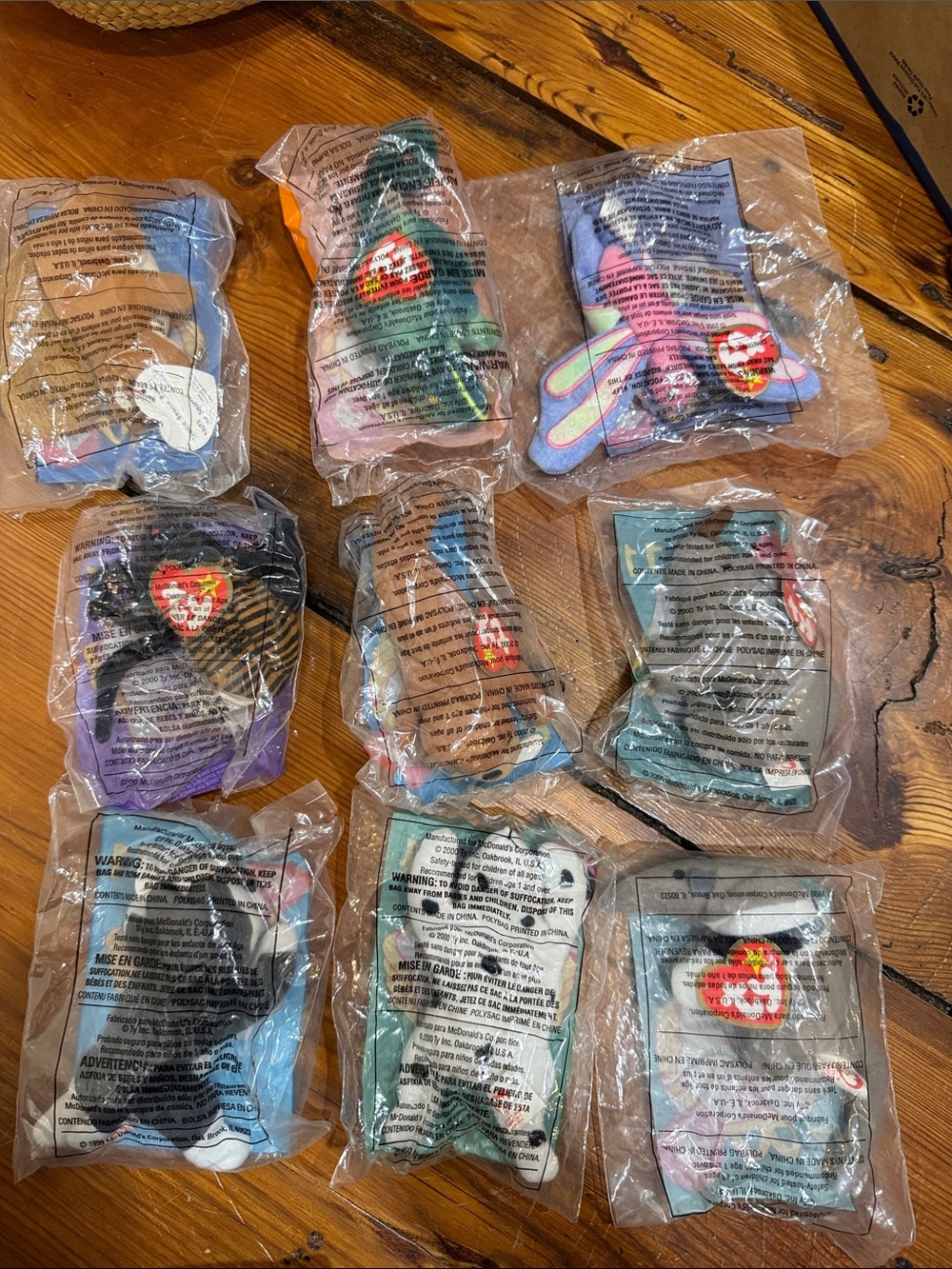 Vintage McDonald’s Beanie Babies TY Stuffed Animals Toys Sealed in Bag Stuffies